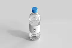极简矿泉水瓶包装设计样机