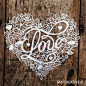 'Love' Papercut by Samantha's Papercuts (Part of SAS Creative): 