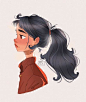 Sara Faber绘画了卡通萌妹子插画
