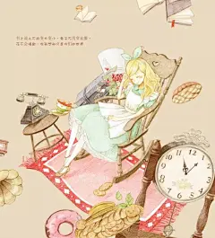 虫洞中的爱丽丝【插画 彩铅 绘画】