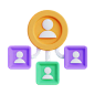 Team Network  3D Icon