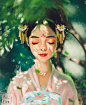 14张光影氛围超强的人物插画