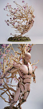 Assembled Figurines by Garret Kane Appear to Burst with the Seasons: