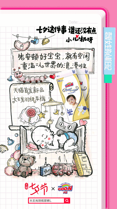 天猫：七夕品牌联动gif动态海报-cra...