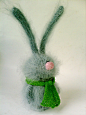 Bunny Gray -  Amigurumi  Miniature Animals Rabbit - Stuffed Toys Cute Gift Ideas - Hand-Knitted Hare - Plush animals -  Art Dolls
