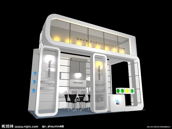 3D展览设计 展示模型 3D展厅设计 灯...