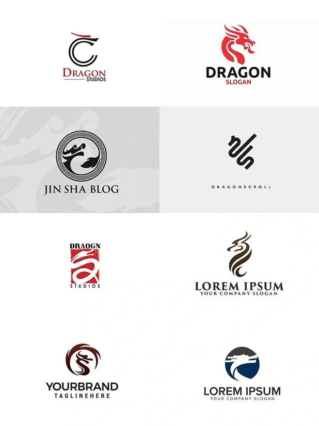logo设计【12生肖系列】龙动物标志商标设计