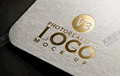 logo样机 【酷图网】logo样机,标志,纸张材质,金色,名片