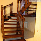 现代实木楼梯 旋转L型榉木简约别墅复式落地房家用环型楼梯踏步