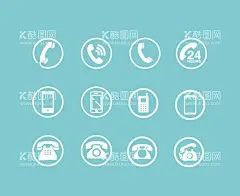 电话图标  - 源文件下载【酷图网】名片矢量图,联系方式图标,电话图标,手机图标,座机图标,