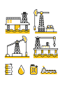 油田石油汽油轮船桶工作矢量免扣元素