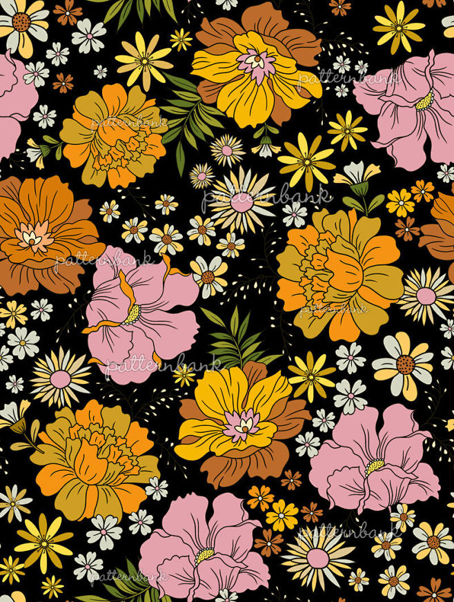 Retro Ditsy Floral /...