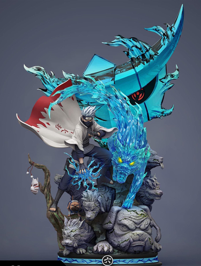 【MM】模玩 火影忍者CS六代卡卡西 八忍犬帕克历代共鸣手办雕像GK淘宝网