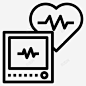 心跳监测脉搏图标 免费下载 页面网页 平面电商 创意素材