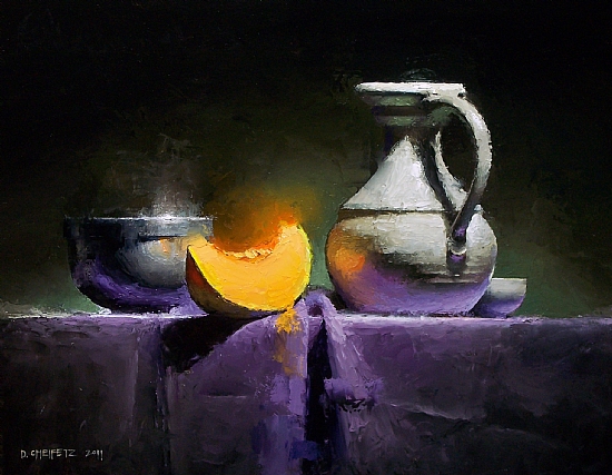 油画 静物 油画-荷兰-威廉·克拉斯·赫达-56x37cm-Willem Claesz. Heda-第壹印像