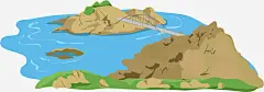 山水风景免抠素材_图宝宝 https://bao16.com 山水风景 岛 海 瀑布 树 石 绿色生态 旅游素材 环保
