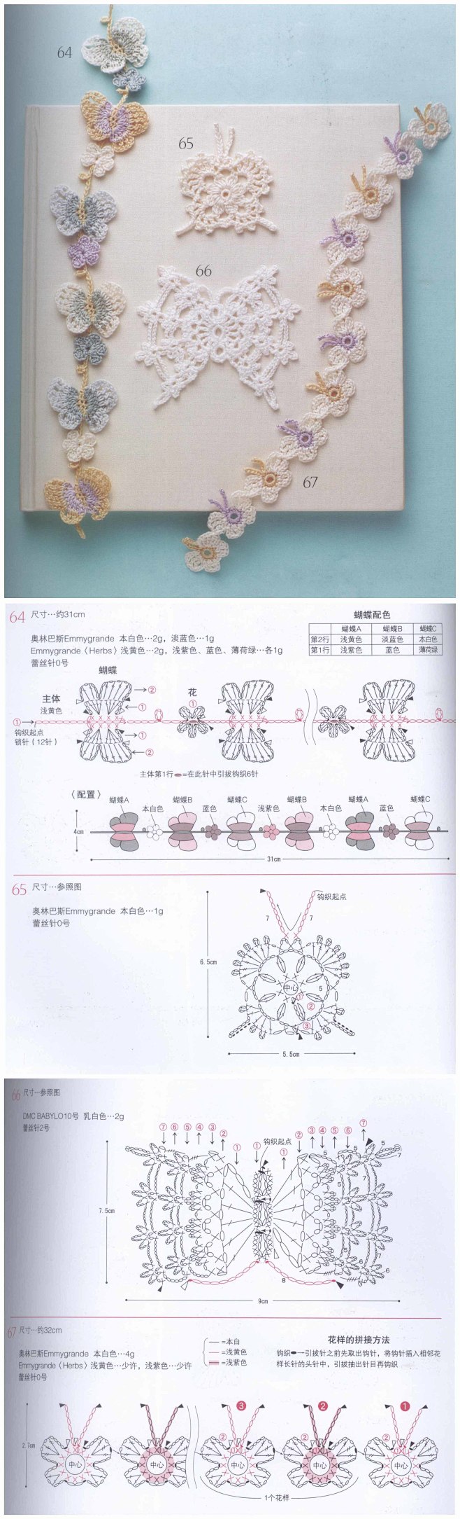 你知道蝴蝶怎么钩织，那你知道将蝴蝶钩织在...