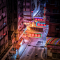 伦敦摄影师 Marcus Wendt（www.field.io）拍摄的城市夜景，充满赛博朋克的气息。取景地在香港、深圳和汉城。（相关推荐“充满赛博朋克气息的重庆之夜”：O网页链接） ​​​​