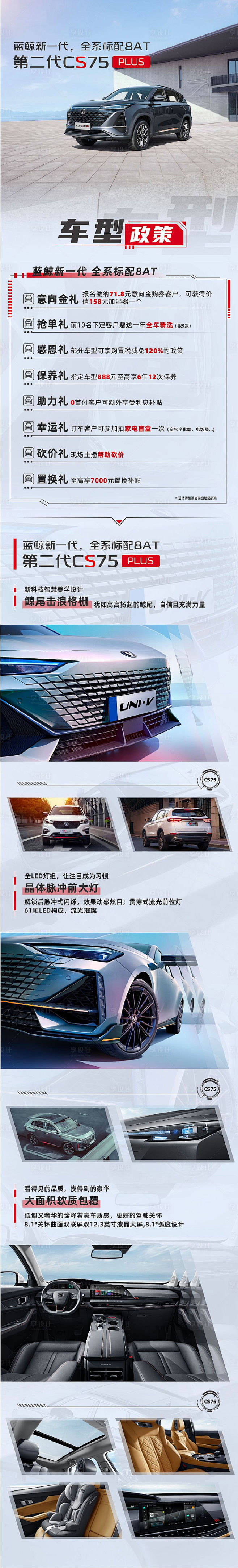 汽车车型政策长图海报-源文件