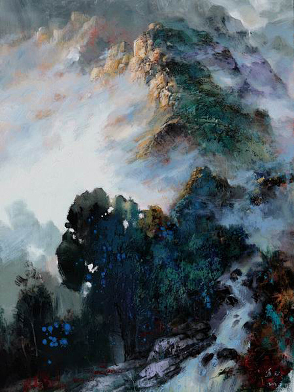 熊斌《禅意之境-峰》120X90CM
禅...