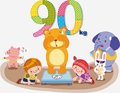 卡通高清素材 90 体重 儿童 动物 卡通 手绘 插图插画 数字 游戏 免抠png 设计图片 免费下载