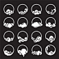 其中包括图片：Premium Vector | Chinese cloud and modern icon vector set.