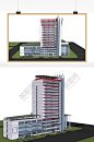 现代高层办公楼公建SU模型