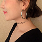 GENTLE REBELS欧美纹身贴 仿真时尚性感女tattoo choker项圈脖子手腕脚踝英文花