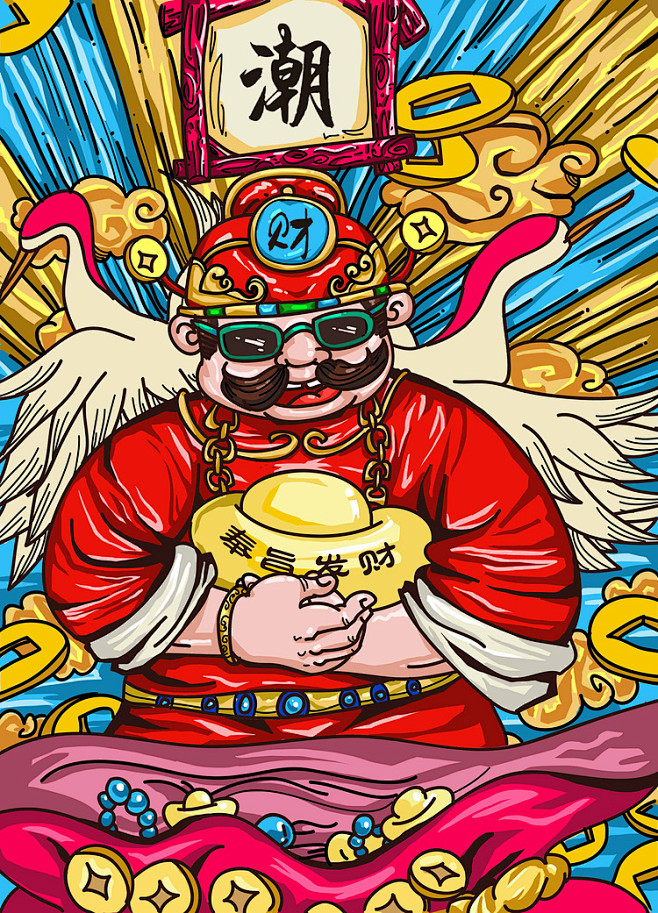 国潮风格系列插画 | nicole_尧阿...