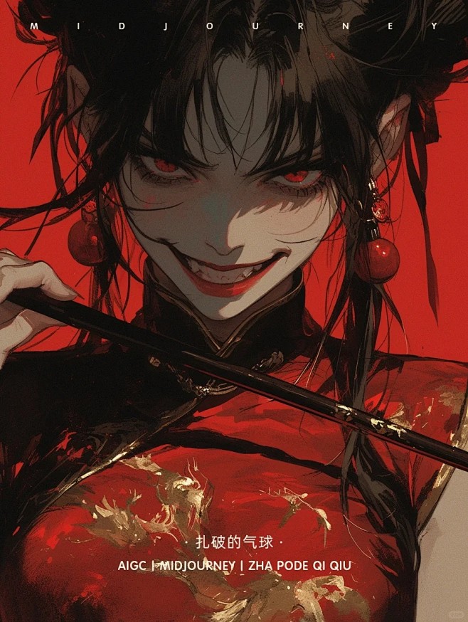 AIGC_疯批美人_是谁家的美人儿如此疯魔_1_扎破的气球_来自小红书网页版