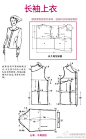 #教程##服装制作#【圆领长袖衬衣纸样】。两个不同版本的衬衣（也不算）。。缝制流程：http://weibo.com/3179892732/zrPKL4tzs
