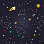 星座 线条 宇宙星 星际 星系 背景