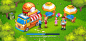 cartoon Character design  cooking cooking family Digital Art  digital illustration Game Art