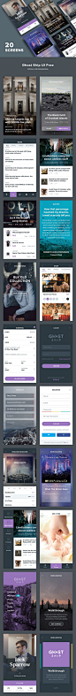 Free Download : Ghost Ship Mobile UI Kit (20 Screens): 