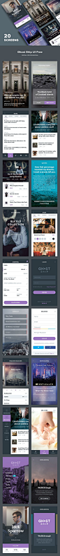 Free Download : Ghost Ship Mobile UI Kit (20 Screens):