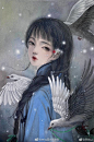 水彩超话 #这就是中国风# 分享一组@熙往Ljx 的古风插画作品，真是想象力丰富啊 ​​​​