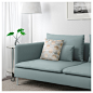 SÖDERHAMN 3-seat sofa - Finnsta turquoise  - IKEA : IKEA - SÖDERHAMN, 3-seat sofa, Finnsta turquoise, , SÖDERHAMN seating series allows you to sit deeply, low and softly with the loose back cushions for extra support.The cover is easy to keep clean as it 