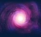 高清酷炫粉紫色宇宙星空光效图片png