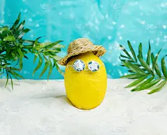 夏日热带简约幽默海报。