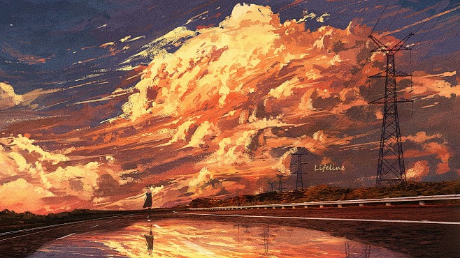 动漫1920x1080动漫艺术品插图2D...