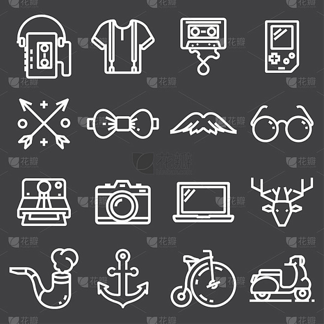 矢量线潮人图标集