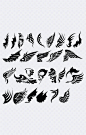 翅膀|翅膀,剪影,黑色,纹身,刺青,卡通元素,手绘/卡通