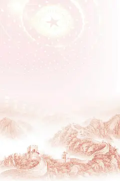 中国风万里长城海报PSD背景素材