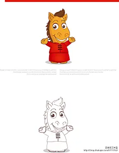 【　　　】设计一个卡通马的形象-卡通形象-漫画设计 -猪八戒网