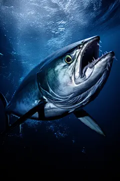 海洋海水鱼类海鲜金枪鱼图片摄影图