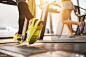 Unrecognizable people running on treadmills in a gym. : Stock Photo