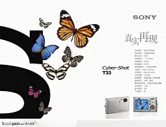 索尼真实再现数码相机海报