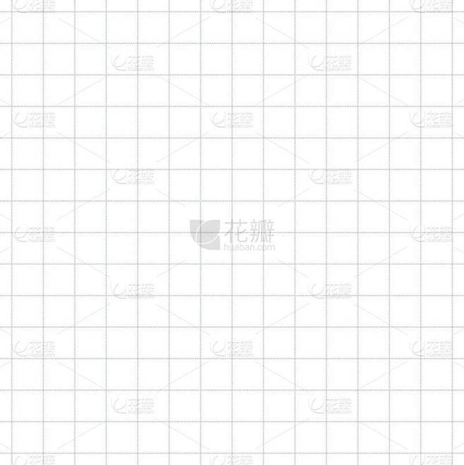 供笔记和提示用的数字网格纸。教育方格图案空白与小虚线桌墙.数学网格背景.