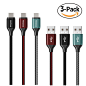 Amazon.com: HeQiao 3-Pack 3.3ft Nylon Braided Charging USB Cable USB C to A Charge Cord for Samsung Galaxy S8, S8+, Note 8, Google Pixel, LG G6, Nintendo Switch, New Macbook and Type-C Device (Black Red Green): Electronics