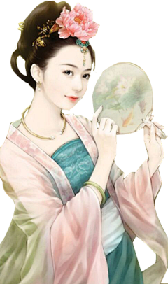 天下和采集到手绘古代风女子立绘